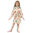 thumbnail image 6 of FORMRS Niños Bathrobe Unisex Hooded Robe Soft Plush Pajamas Sleepwear, Size 2-3T, Red Autumn Leaves, 6 of 7