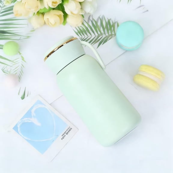 Mini Water Bottle, 10 oz Insulated Tumbler Vacuum Stainless Steel Water Bottle Insulated Flask,Leak Proof,BPA Free,Small Insulated Water Bottle for Hot & Cold Drinks(Light Green)