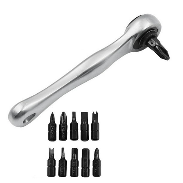 12Pcs Portable Mini Ratchet Screwdriver Bits Drill Set Adjustable