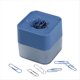 thumbnail image 1 of Nuevos Clips de Papel de Dos Colores en un Elegante Soporte Magnético Cuadrado Esmerilado, 28 Mm, 130 Clips por Caja (Azul ), 1 of 5