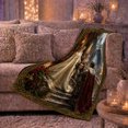 thumbnail image 6 of Medieval Castle Proposal Scene Flannel Blanket for Couch Sofa Bed, Winter Royal Romance Home Decor for Women Men, Storybook Gift for Birthday Holiday Reading Room, 6 of 9