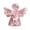 A002- B, variant on Angel Figurine Red Resin with Real Preserved Flowers 1 Piece Sympathy Decor Memorial Keepsake