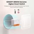 thumbnail image 2 of SONOFF ZBMINIL2 Zigbee Smart Light Switch,Works with Alexa, SmartThings Hub, Google Home,No neutral required Light Switch 1Pack, 2 of 12