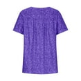 thumbnail image 4 of qucoqpe Womens Plus Size Tops Fashion Casual Solid Color Printing V-Neck Short Sleeve Ruched Tunic Blouse Tee Summer Camisas De Mujer T-Shirt Tops, 4 of 5