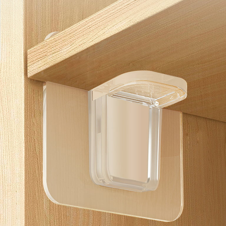 Shelf brackets, Self-adhesive wall shelf clips