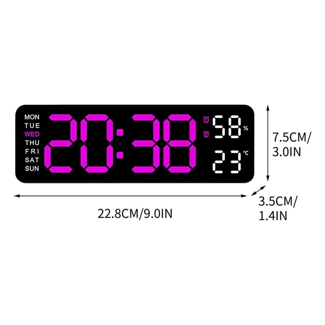 Indoor Lighting Accessories Electronic Clock Multi-functional LED Alarm Clock Temperature Jump Seconds Display Countdown Bedside Clock
