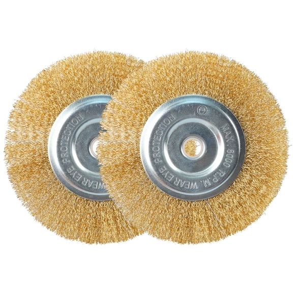 Cepillo de Rueda de Alambre ZORUNNA 15 cm Latón para Amoladora de Banco