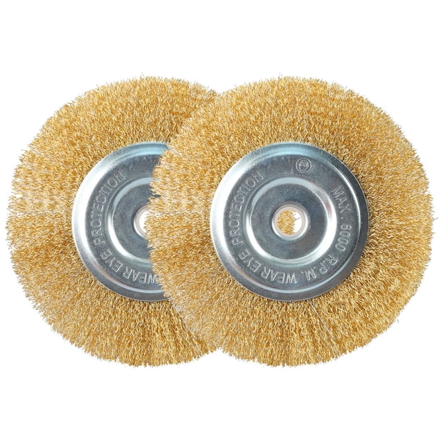 Cepillo de Rueda de Alambre ZORUNNA 15 cm Latón para Amoladora de Banco