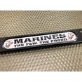 thumbnail image 6 of [Officially Licensed USMC Product] - USA Patriotic Anodized Aluminum Thin Top | Narrow Top Car License Plate Frame with U.S. Marines The Few The Proud Insert with Free caps - Black, 6 of 7