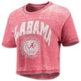 thumbnail image 2 of Women's Pressbox Crimson Alabama Crimson Tide Edith Vintage Burnout Crop T-Shirt, 2 of 3