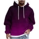 thumbnail image 2 of Sudadera con capucha para hombre, estilo casual, con cuello redondo, estampado, manga larga, blusa de poliéster, 2 of 5