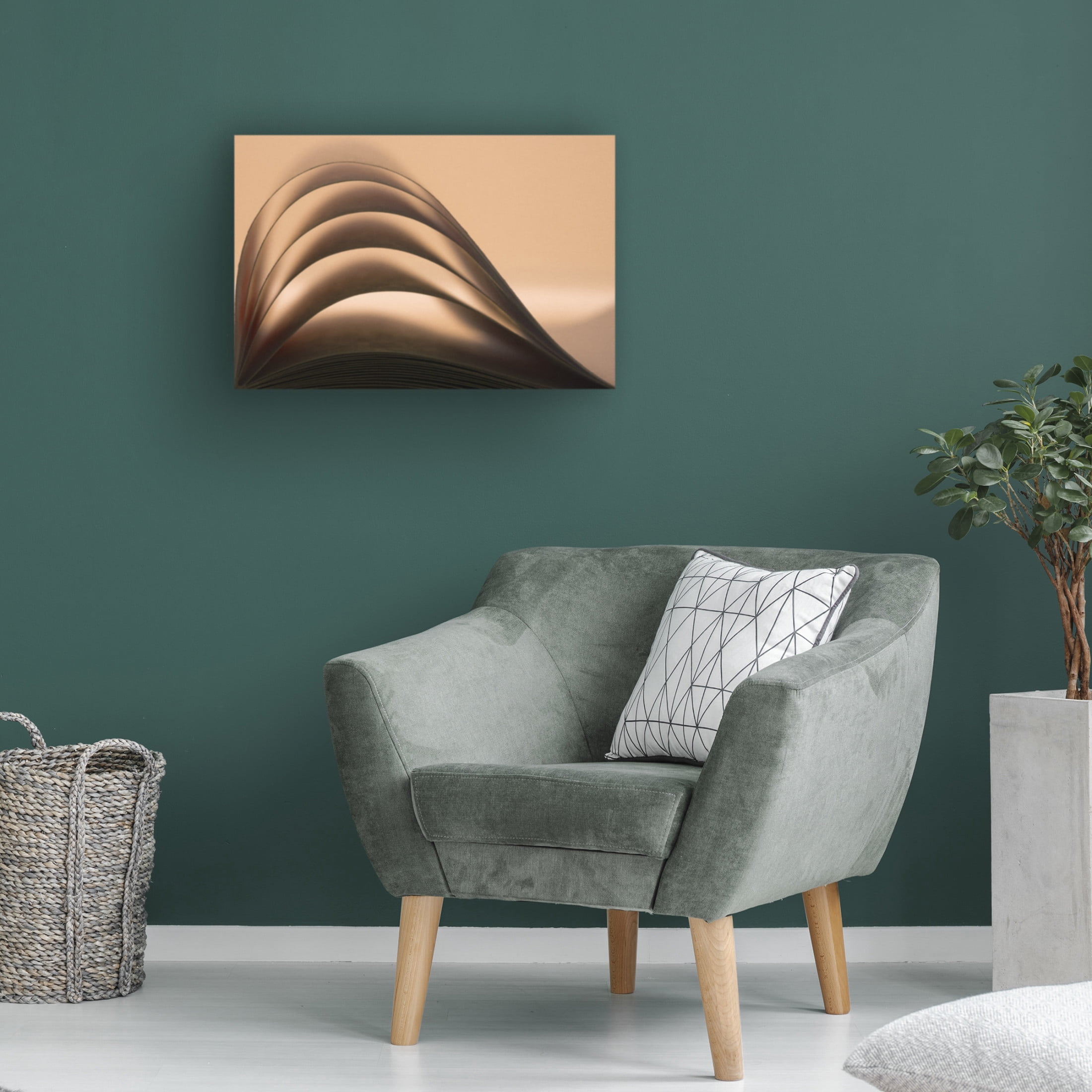 Canvas Wall Art - Hilde Ghesquiere 'Wave' Wall Art for Living Room, Bedroom, or Office D?cor by Trademark Fine Art - 47 x 30 Inches