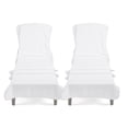 thumbnail image 2 of Cotton Paradise, 2 Piece Lounge Chair Towel, 100% Cotton Chaise Lounge Towel with Pocket, Oversized Pool Towel, 30*86 inches Pool Chair Towel, White, 2 of 7