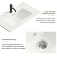 thumbnail image 4 of 30 inch Bathroom Vessel Sink, Ceramic Bathroom Vanity Sink Top with Overflow, Convenient for Storing Personal Items - Glossy White, 4 of 7