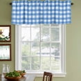 thumbnail image 4 of Blue Valances for Windows, Decorative Rod Pocket Window Valance Curtains, Country French Rustic Buffalo Plaid Modern Art Short Curtain Drapes for Kitchen/Bathroom/Living Room, 2 Panels, 42" W x 12" L, 4 of 8