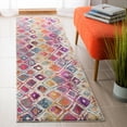 thumbnail image 3 of SAFAVIEH Radiance Keaton Geometric Diamonds Runner Rug, Cream/Rust, 2'2" x 8', 3 of 9