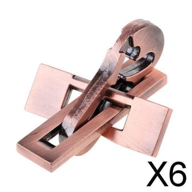 5xPiano Lock Wire Puzzle Baoblaze Juego Mental Juguete 6 Piezas
