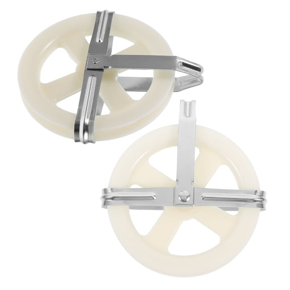 CTIRCHIU 2-Pack Outdoor Laundry Drying Wire Rope Pulley System with Plastic Wheels and Adjustable Tension Clothesline