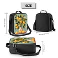 thumbnail image 2 of Balery Retro Warm Lemon Flower Caja de Almuerzo y Bolsa de Almuerzo para Hombres y Mujeres, Bolsa de Almuerzo Reutilizable con Gran Capacidad, Bolsa de Almuerzo Aislada, 2 of 7
