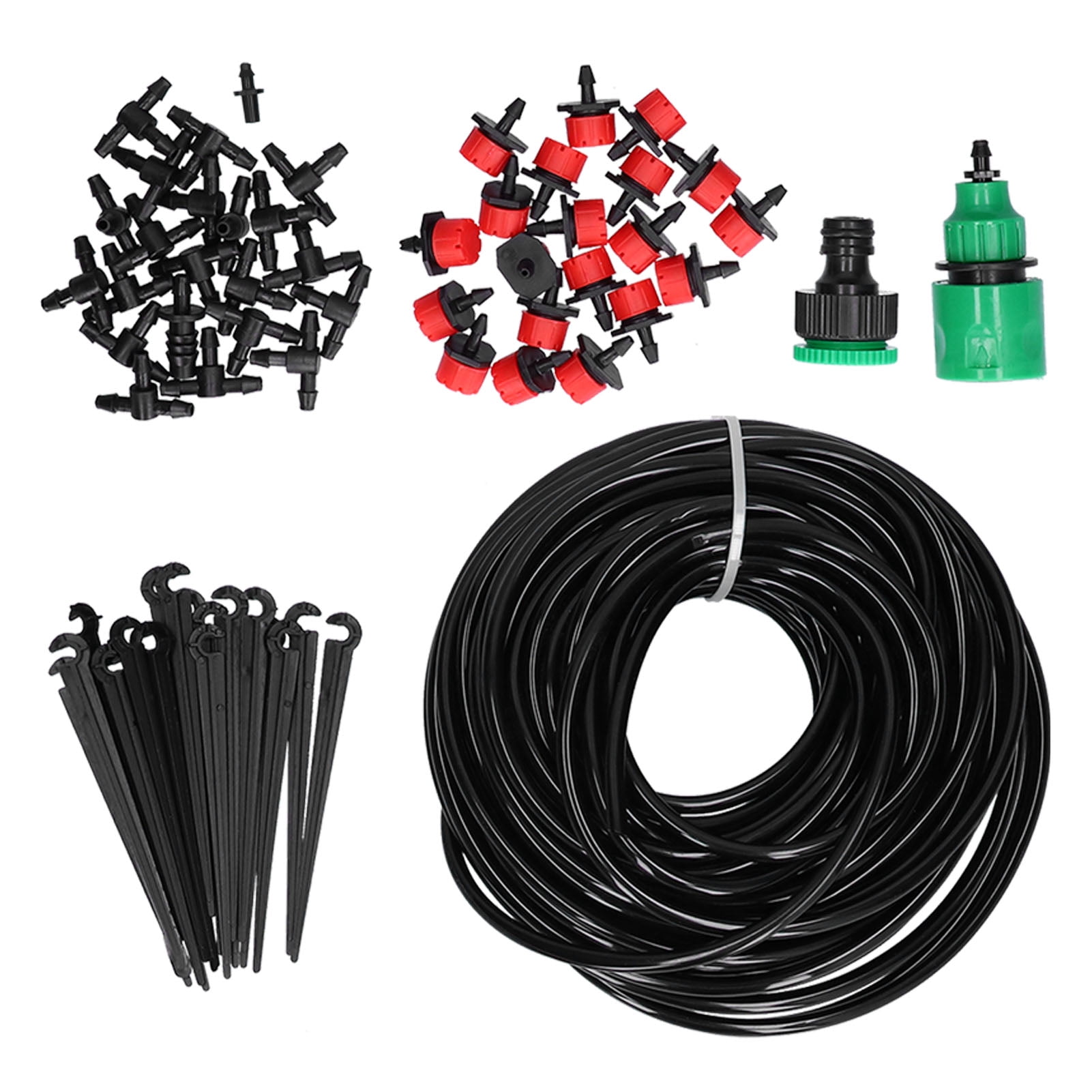 Suodoka 65.6 ft (20m) Automatic Drip Irrigation Kit with Adjustable Drippers, 63-Piece Garden Watering System for Home Potted Plants and Flowerbeds