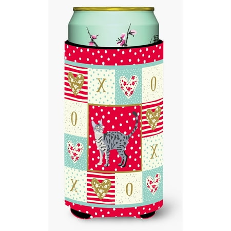 

California Spangled #1 Cat Love Tall Boy Beverage Hugger CK5572TBC