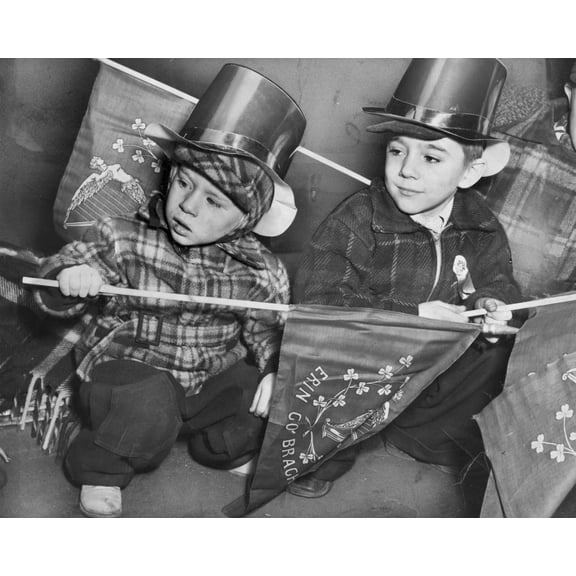 Print: Out Bright And Early To Get A Grandstand Seat Along The Parade