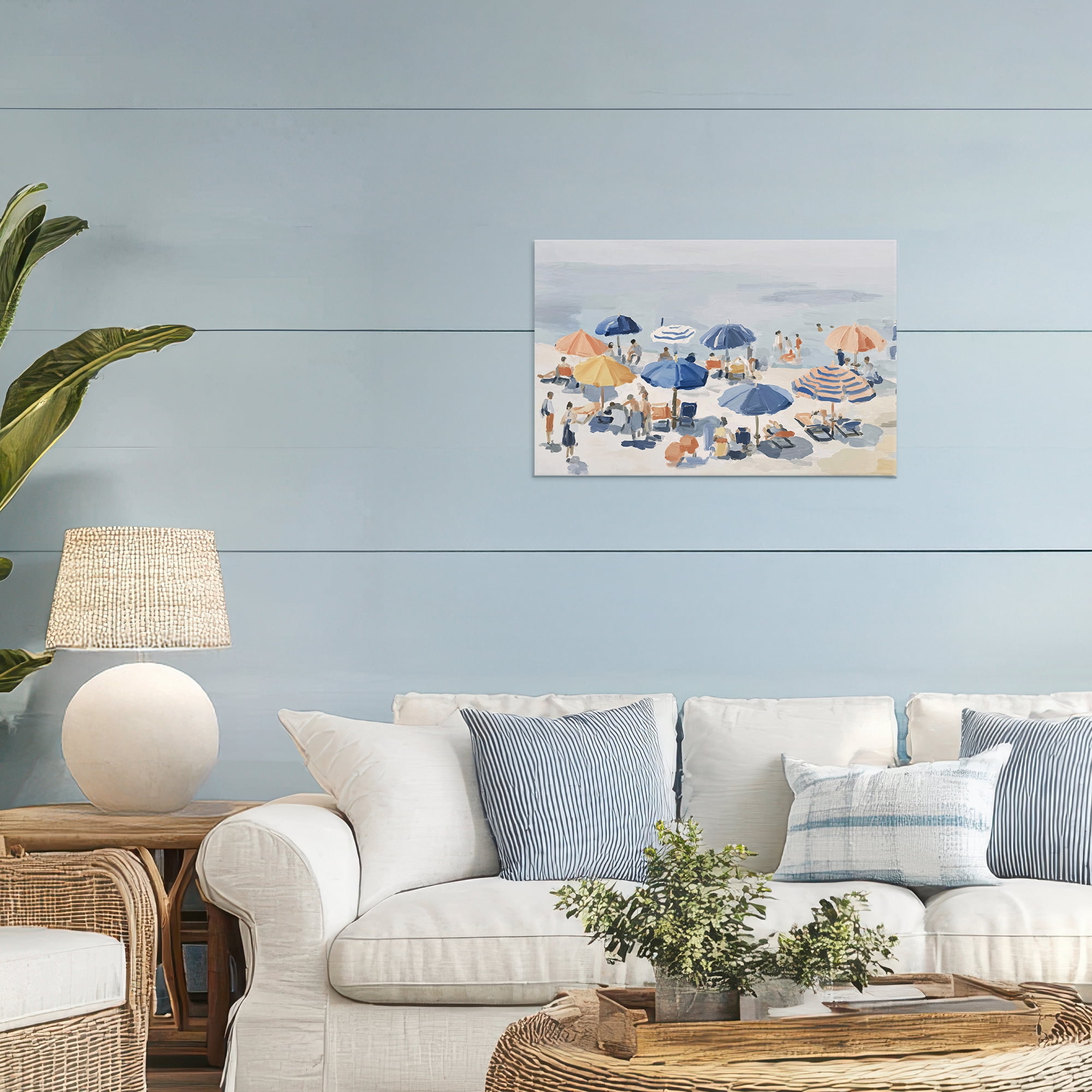 Stupell Industries Summer Fun Beach Crowd Canvas Wall Art, design by Jacky Ngan