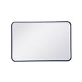 thumbnail image 1 of Elegant Lighting MR802436BL 24 x 36 in. Soft Corner Metal Rectangular Mirror, Blue, 1 of 6