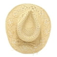 thumbnail image 4 of Rdhnmea Men's Women's Western Cowboy Hats Summer Outdoor Hand-Woven Cowgirl Straw Hat Breathable Beach Jazz Cap Sunhat, 4 of 4