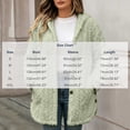 thumbnail image 3 of Zedker Women Hooded Button Up Fleece Jacket Long Sleeve Fuzzy Coat Loose Warm Outerwear with Pockets Green Jackets for Women, 3 of 6