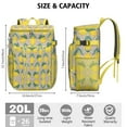 thumbnail image 3 of Cute Lemon Print Insulated Cooler Backpack - 20L Large Capacity, Long-Lasting Insulation for Food & Drinks - Perfect for Summer Outdoors & Travel, 3 of 6