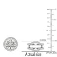 thumbnail image 5 of Dazzlingrock Collection 1.00 Carat (ctw) Round Lab Grown White Diamond Ladies Wedding Band Guard Ring 1 CT, 925 Sterling Silver, Size 7, 5 of 6