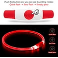 thumbnail image 2 of Led Dog Collar, BSEEN USB Rechargeable Flash Dog Necklace Light, Pet Safety Collar Makes Your Beloved Dogs Be Seen at Night for Small Medium Large Dogs-Red, 2 of 7