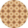 thumbnail image 1 of Ahgly Company Machine Washable Indoor Round Transitional Orange Area Rugs, 3' Round, 1 of 7
