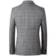 thumbnail image 3 of Traje de chaqueta para hombre, traje informal de negocios para hombre, traje pequeño, top ajustado, traje informal de mediana edad a cuadros para primavera y otoño, traje individual, 3 of 5