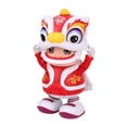 thumbnail image 1 of Juguete de león bailarín eléctrico, figura de muñeca de año Nuevo chino, pequeño y lindo juguete, luz de voz de dibujos animados para decoración del, 1 of 8