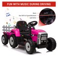 thumbnail image 3 of Kojooin Kids Ride On Tractor with Detachable Trailer, 12V Electric Ride On Toy with Remote Control and LED Headlights, 3 of 8