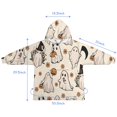 thumbnail image 7 of Costumed Ghost Halloween Pattern Blanket Hoodies for Kids 6-13YR Oversize Wearable Blanket Hoodies for Boys Girls Teens, 7 of 7
