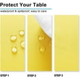 thumbnail image 4 of Yellow Tablecloth for Rectangle Tables - Waterproof and Spillproof Washable Fabric Table Cloth for Dining Room Kitchen Party, 60 x 102 Inch, 4 of 5