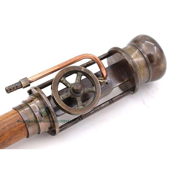 ROORKEE Instruments (India) Walking Cane Stick with Working Steam Engine Model, Steampunk Accessory, Walking Stick Collectors, Nautical Antique Finish Prop Stick