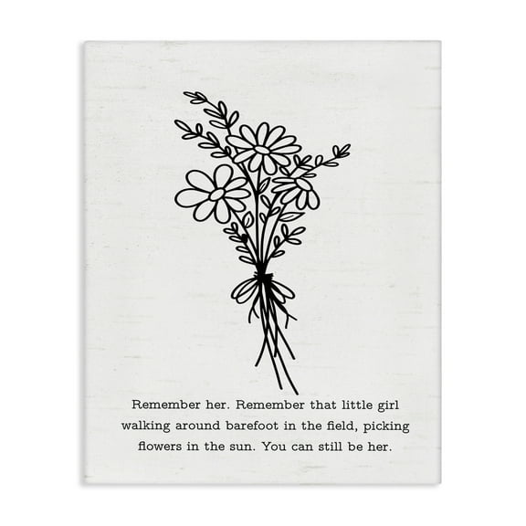 Stupell Industries You Can Still Be Her Plants & Flowers Painting Wrapped Canvas Art Print Wall Art, 16 x 20