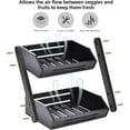 thumbnail image 4 of Bamboo Fruit Basket, 2 Tier Fruit Bowl for Kitchen, Fruit Stand Holder for Fruit and Vegetables Storage, Idea Home Kitchen Countertop Organizer, 4 of 15