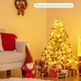 thumbnail image 3 of Topbuy 2 Pack 4 FT Pre-lit Artificial Entrance Christmas Tree Faux Snow Flocked Xmas Tree, 3 of 9