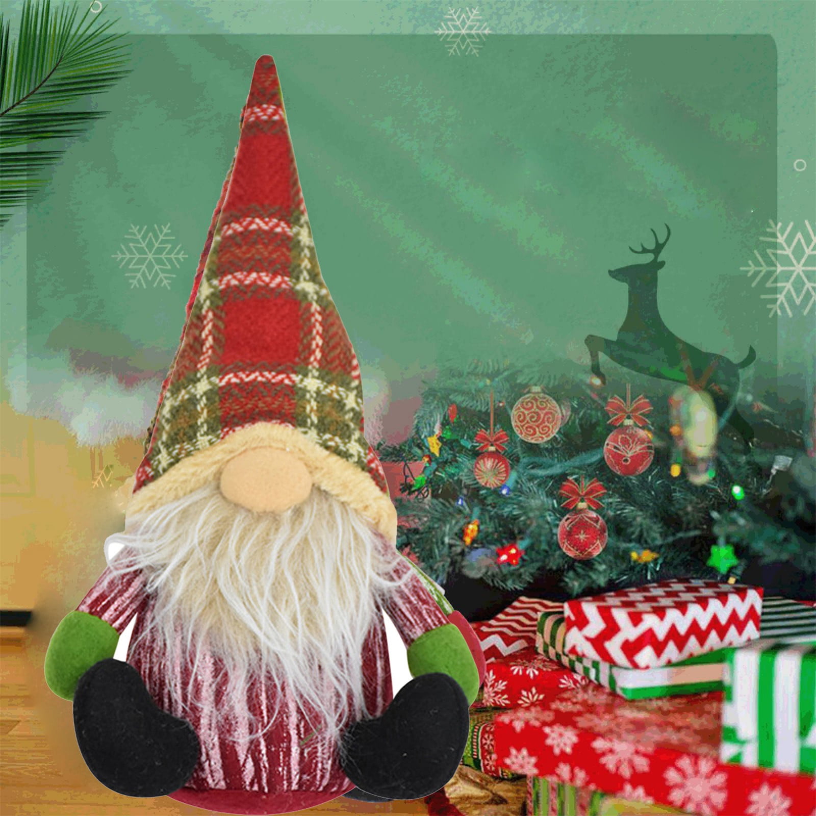 Christmas Cute Faceless Gnome Santa Xmas Tree Hanging Ornaments Doll Home Decor 