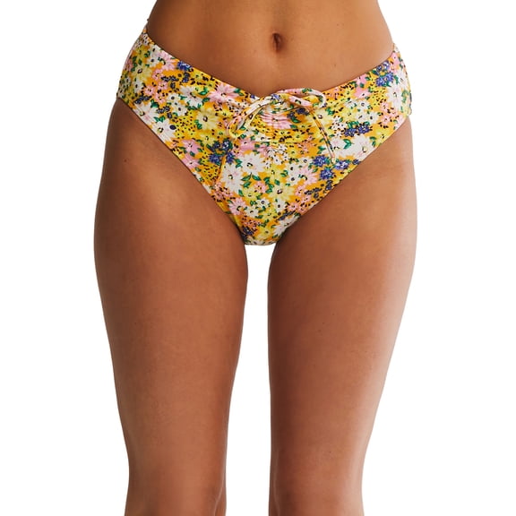 Time and Tru Women's Printed Cinched Bikini Swim Bottoms, Sizes S-3X