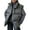 Dark Gray, variant on Women's Puffer Vest Stand Collar Full Zip Sleeveless Bubble Puffer Vest Quilted Padded Coat Outwear Dark Gray L