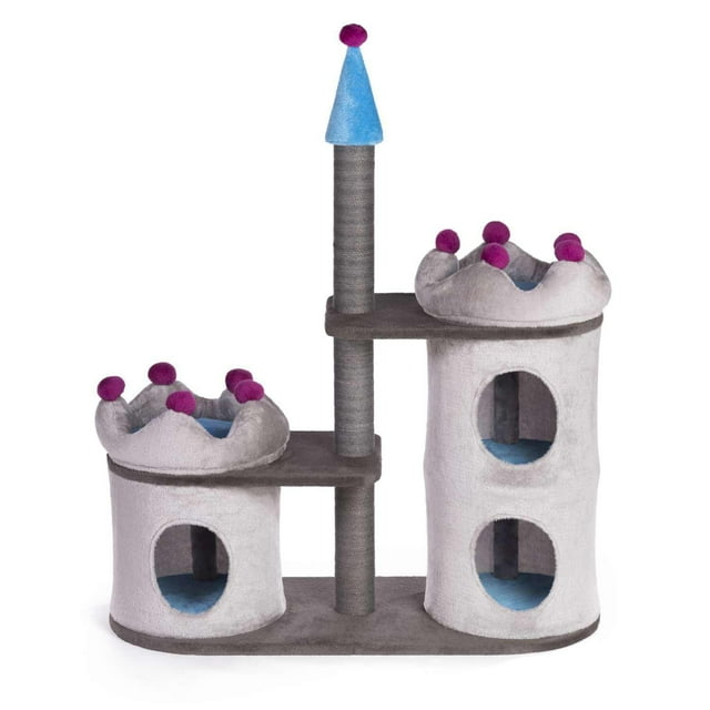 Prevue Kitty Power Paw’s Pelsh King’s Court – Arbre à chats multiniveaux avec condos