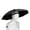Black, variant on Hands Free Umbrella Hat 27.2in Vinyl Black Coating UV Protection Umbrella Cap Foldable Windproof Frame Headwear for Fishing Gardening Beach