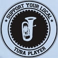 thumbnail image 2 of CafePress - Support Tuba Player Infant Bodysuit - Baby Light Bodysuit, Size Newborn - 24 Months, 2 of 4