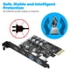 thumbnail image 1 of PCI Express Card Adapter 2*USB A Port+2*USB C Port/USB3.2 GEN1 Convenient Useful, 1 of 9